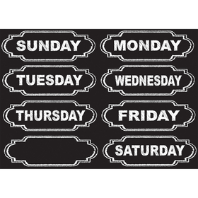 Ashley Productions ASH19002 Die-Cut Magnets Chalkboard Days Of The Week