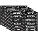 Ashley Productions ASH19005-6 Die-Cut Magnets Chalkboard, Calendar Months (6 PK)