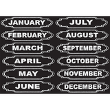 Ashley Productions ASH19005 Die-Cut Magnets Chalkboard Calendar Months