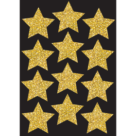 Ashley Productions ASH30400 Die Cut Magnets 3In Gold Sparkle - Stars