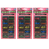 Ashley Productions ASH78004-3 Character Building Mini Wb, Erasers Nonmagnetic (3 PK)