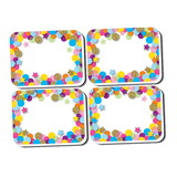 Ashley Productions ASH78008 Mini Erasers Confetti Pattern 10 Pk, Non Magnetic Whiteboard