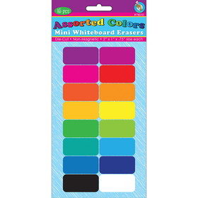 Ashley Productions ASH78010 Asst Color Mini Wboard Eraser 16/Pk
