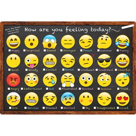 Ashley Productions ASH91032 Smart Emoji How You Feeling Chart, Dry-Erase Surface