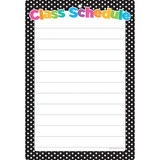 Ashley Productions ASH91035 Black White Polka Dots Class Sched, Chart Dry-Erase Surface