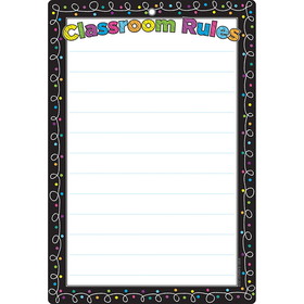 Ashley Productions ASH91051 Chalk Dots W/ Loops Classroom Rules, Dry-Erase Surface