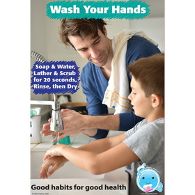 Ashley Productions ASH91106 Chart 13X19 Good Habits For Good, Health Smart Poly Healthy Bubbles