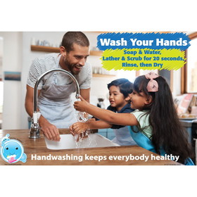 Ashley Productions ASH91107 Chart 13X19 Handwashing Keeps, Smart Poly Healthy Bubbles