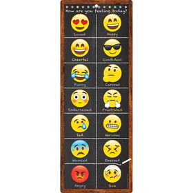 Ashley Productions ASH91951 Smart Poly Clip Chart Emoji Feeling, Dry-Erase Surface