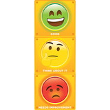 Ashley Productions ASH91952 Clip Chart Stop Light Emoji Psitive, Behavior Dry-Erase Surface