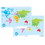 Ashley Productions ASH95002 World Map Learning Mat Double Sided, Write On Wipe Off, Price/Each