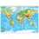 Ashley Productions ASH95003 World Map Physical Learn Mat 2 Side, Write On Wipe Off, Price/Each