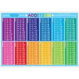 Ashley Productions ASH95008 Addition Learning Mat Double Sided, Write On Wipe Off