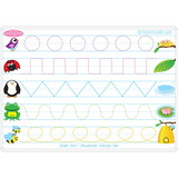 Ashley Productions ASH95011 Prewrite & Shapes Learn Mat 2 Sided, Write On Wipe Off