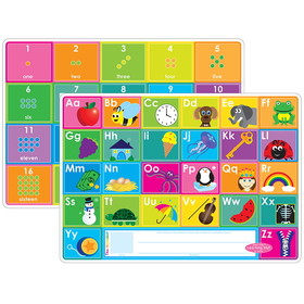 Ashley Productions ASH95020 Abc&Numbers 1-20 Learn Mat 2 Sided, Write On Wipe Off