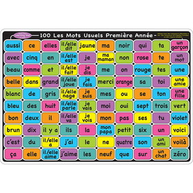 Ashley Productions ASH95026 French Sight Word Gr 1-2 Mat 2 Side, Write On Wipe Off