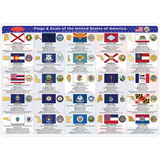 Ashley Productions ASH95035 2 Sided Learning Mat State Flags, Smart Poly