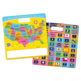 Ashley Productions ASH98008 Dry Erase Busy Board Us Map & Flags