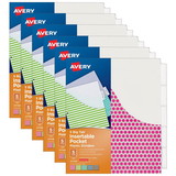 Avery AVE07708-6 Avery Big Tab 5 Tab Pocket, Insertable Plastic Dividers Set (6 PK)