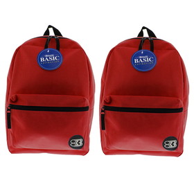 BAZIC Products BAZ1032-2 16In Red Basic Collection, Backpk (2 EA)