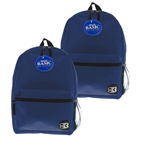 BAZIC Products BAZ1040-2 16In Navy Blue Basic Back, Pack (2 EA)