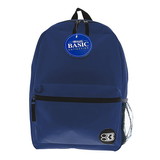 BAZIC Products BAZ1040 16In Navy Blue Basic Backpack