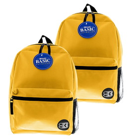 BAZIC Products BAZ1042-2 16In Mustard Basic Backpack (2 EA)