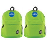 BAZIC Products BAZ1054-2 17In Lime Green Classic, Backpack (2 EA)