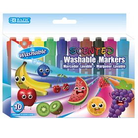 BAZIC Products BAZ1286 Washable Markers Scented 10 Colors