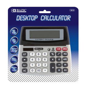 BAZIC Products BAZ3012 Bazic Desktop Calculator