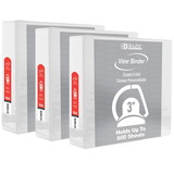 BAZIC Products BAZ3175-3 D Ring Binder W/ Pockts 3In, Wht (3 EA)