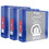 BAZIC Products BAZ3194-3 D Ring Binder W/ Pockts 3In, Blu (3 EA)