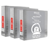 BAZIC Products BAZ4161-3 D Ring Binder W/ Pockts 3In, Grey (3 EA)