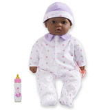 JC Toys BER15031 16In Bby Doll Prpl African-American, W/Pacifier