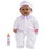 JC Toys BER15033 16In Soft Baby Doll Purple Hispanic, W/Pacifier, Price/Each