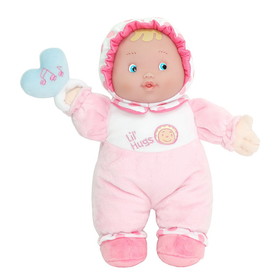 JC Toys BER48000 12In Bbys First Soft Doll Caucasian, W/Rattle