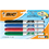 Bic USA BICGDEP41AST Bic Great Erase Dry Erase Fine Point Markers 4 Pack Low Odor, Price/PK