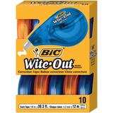 Bic USA BICWOTAP10 Bic Wite Out Ez Correct Correction Tape 10Pk