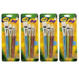 Crayola BIN053520-4 Crayola Big Paintbrush Set, Flat 4Pk (4 EA)