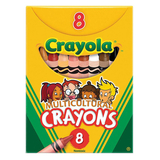 Crayola BIN080W Multicultural Crayons Large 8Pk