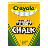Crayola BIN1402 Chalk Anti-Dust White 12 Ct