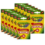 Crayola BIN16-12 Crayola Reg Size Crayons, 16 Per Bx (12 BX)