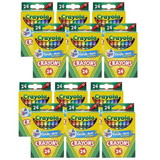 Crayola BIN3024-12 Crayola Crayons 24Ct Per, Peggable (12 BX)