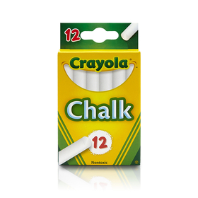 Crayola BIN320 12 Sticks - Tuck Box White Chalk