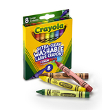 Crayola BIN3280 Washable Crayons Large 8Ct Peggable Box