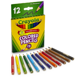 Crayola BIN4112 Colored Pencils 12Ct Half Length