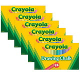 Crayola BIN510404-6 Crayola Colored Drawing, Chalk 24Ct Per Bx (6 BX)
