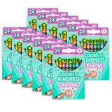 Crayola BIN520130-12 24 Ct Color Of Kind Crayons (12 BX)