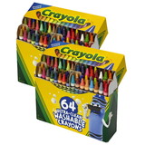 Crayola BIN523287-2 64 Ct Ultra-Clean Washable, Crayons Regular Size (2 PK)
