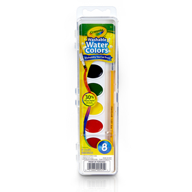 Crayola BIN525 Washable Watercolors 8 W/Brush